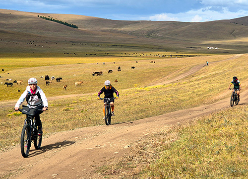 Nomadic relay cycling tour